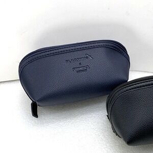 Shinola x American Airlines Navy Blue Faux Leather Amenity Kit Toiletry Case